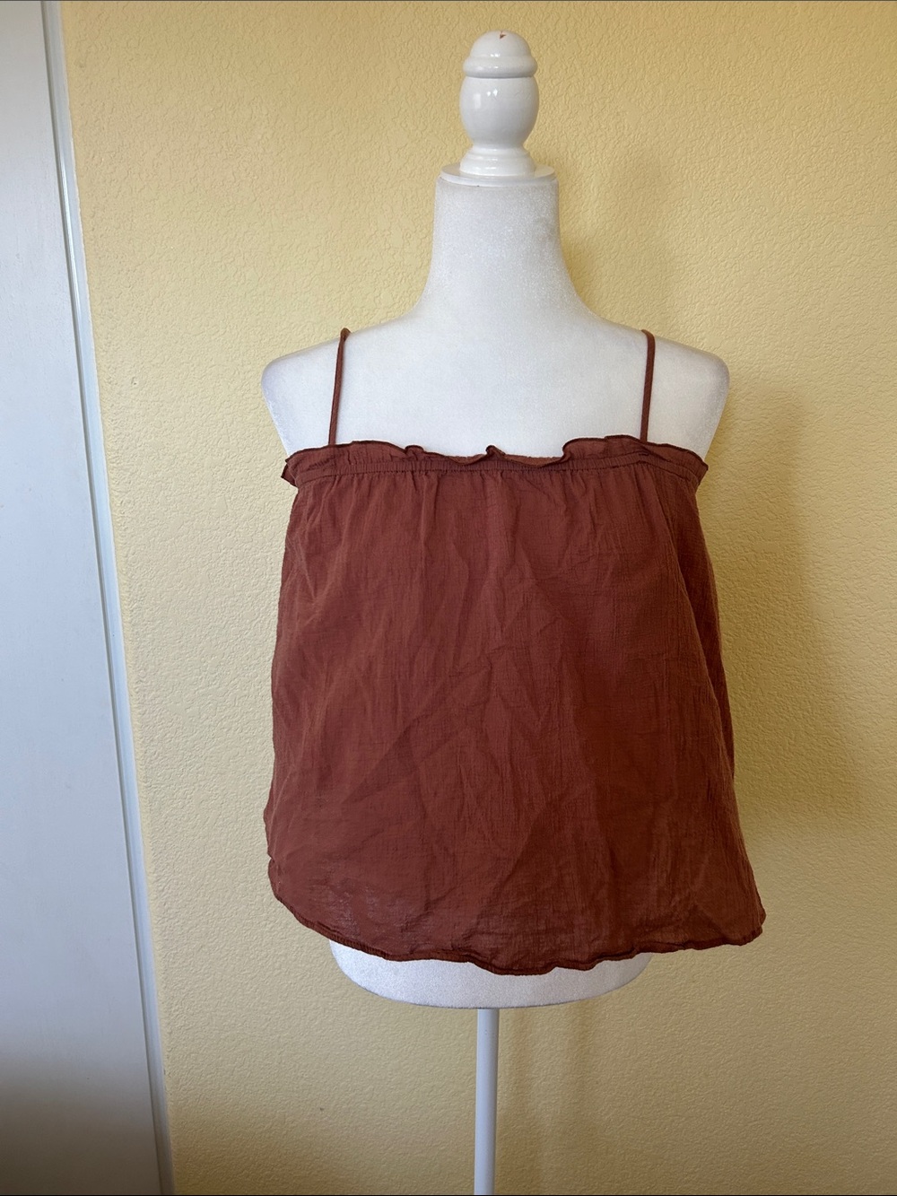Rust Brown Lightweight Spaghetti Strap Camisole